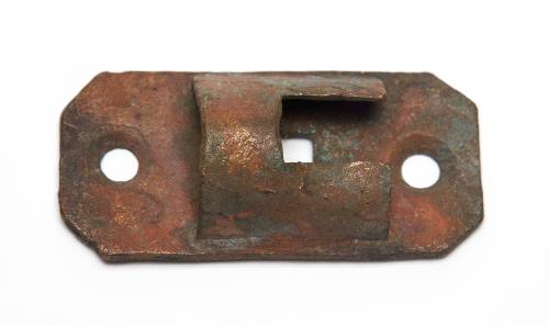 Rectangular metal slide latch receiver