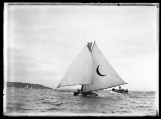 18-foot skiff and launch at Middle Head, inscribed 69