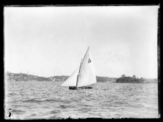 18-foot skiff on Sydney Harbour, inscribed 85