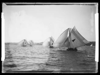 18-footers on Sydney Harbour, inscribed 195