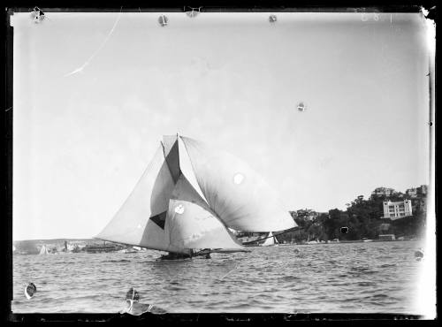 18-foot skiff on Sydney Harbour, inscribed 183