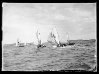 4x 18-footers at South Head, inscribed 255