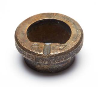 Metal fitting marked '49' recovered from the wreck of the DUNBAR