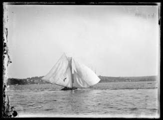 14-footer on Sydney Harbour, inscribed 278