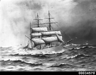 Painting of GRETCHEN HARTRODT at sea