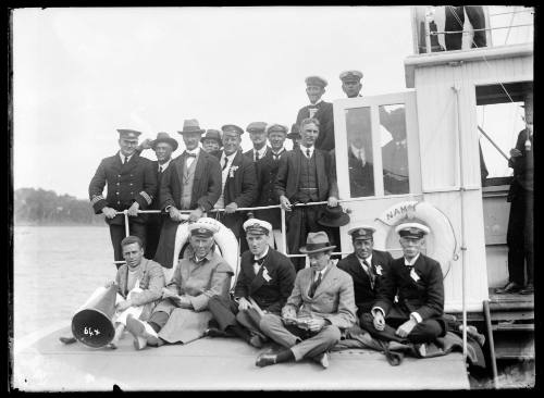 Crew and officials on NAMOI during the Pittwater Regatta