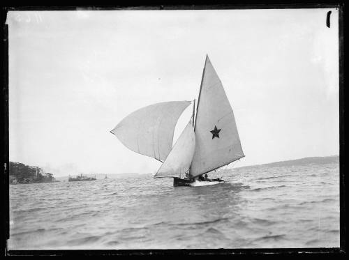 Possibly a12' foot skiff on Sydney Harbour, inscribed 1165