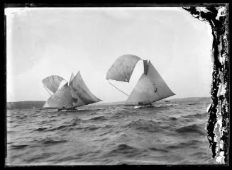 18-footers on Sydney Harbour, inscribed 1184