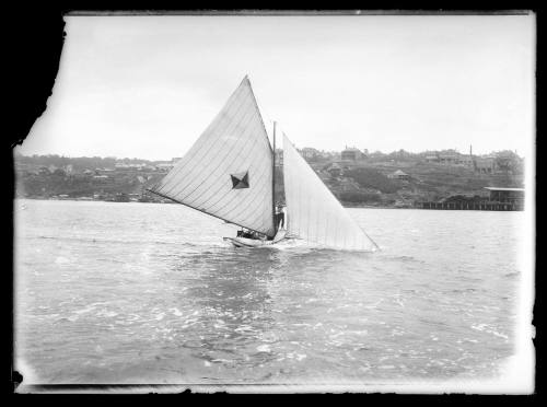 6-foot skiff on Sydney Harbour, inscribed 830