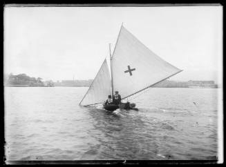 6-foot skiff on Sydney Harbour, inscribed 833