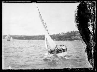 Possible 16-foot skiff on Sydney Harbour, inscribed 867