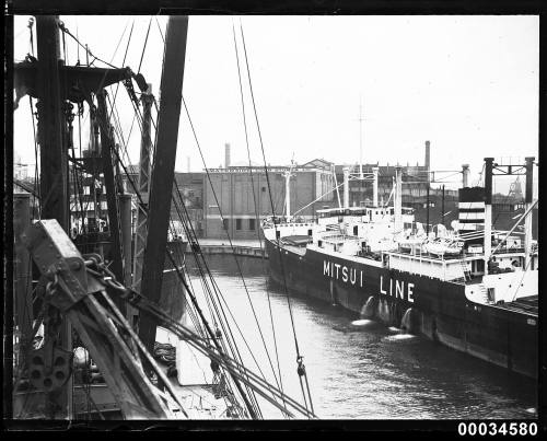 Mitsui OSK Line vessel berthed in Pyrmont, Sydney