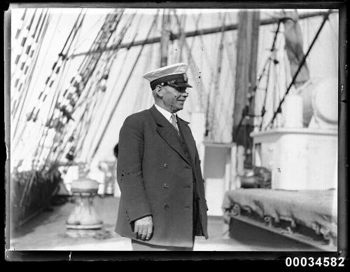 Captain Lorenz Peters on board MAGDALENE VINNEN