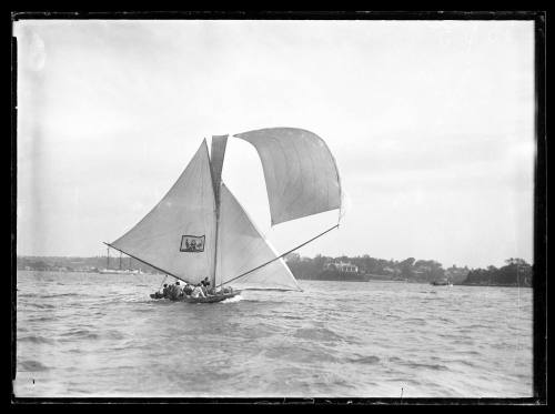 18-foot skiff on Sydney Harbour, inscribed 1305