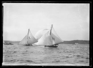 18-footers on Sydney Harbour, inscribed 1308