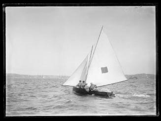 16' or 18-foot skiff on Sydney Harbour, inscribed 1310