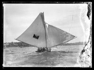 Possibly 18'footer  on Sydney Harbour, inscribed 1317