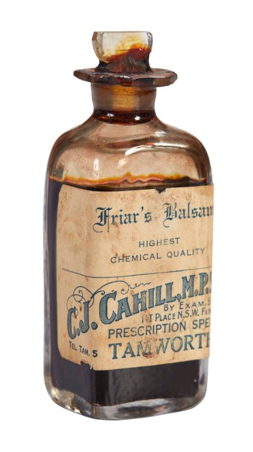 C.J. Cahill's bottle of Friar's Balsam