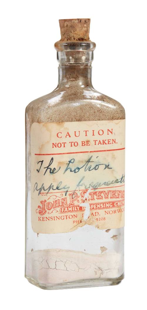 Medicine bottle of unidentified liquid from the medicine chest of the SAMUEL PLIMSOLL