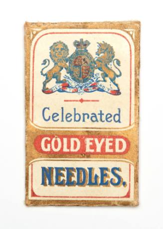 Gold Eyed needle packet from the medicine chest of the SAMUEL PLIMSOLL