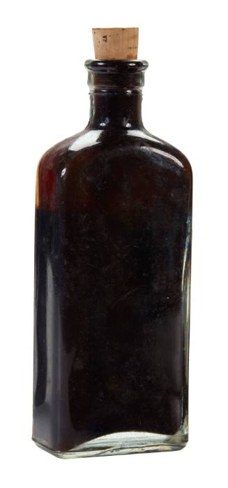 Medicine bottle containing unidentified liquid