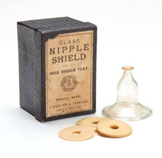 Box containing a nipple shield from the medicine chest of the SAMUEL PLIMSOLL