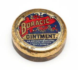 Boracic ointment tin from the medicine chest of the SAMUEL PLIMSOLL