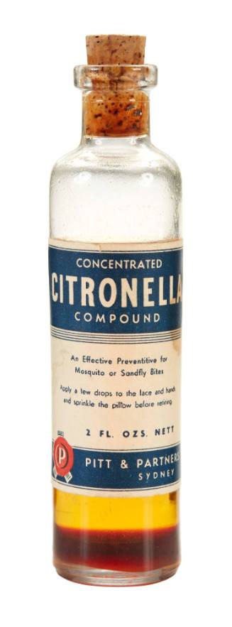 Bottle of citronella compound from the medicine chest of the SAMUEL PLIMSOLL