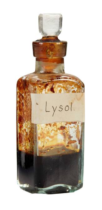 Bottle of lysol from the medicine chest of the SAMUEL PLIMSOLL