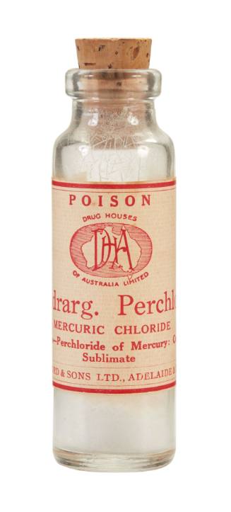 Bottle of perchloride of mercury from the medicine chest of the SAMUEL PLIMSOLL