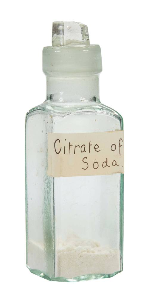 Bottle of citrate of soda from the medicine chest of the SAMUEL PLIMSOLL