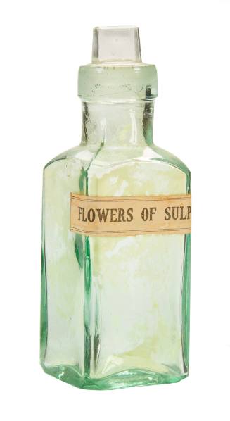 Bottle of flowers of sulphur from the medicine chest of the SAMUEL PLIMSOLL