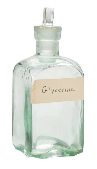 Empty bottle of glycerine from the medicine chest of the SAMUEL PLIMSOLL