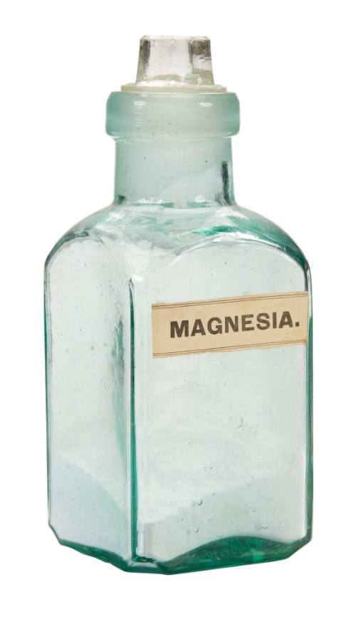 Bottle of magnesia powder from the medicine chest of the SAMUEL PLIMSOLL