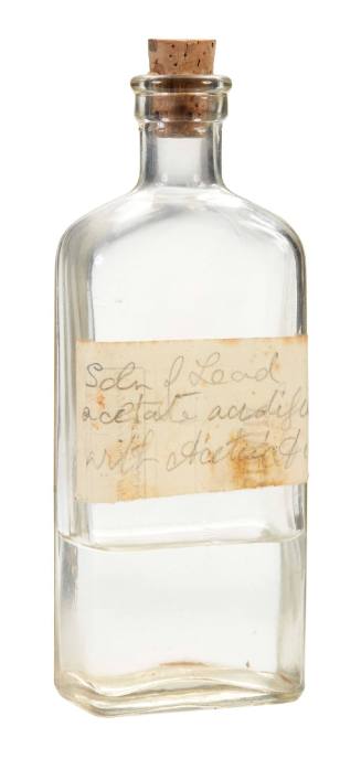Bottle of lead acetate solution from the medicine chest of the SAMUEL PLIMSOLL