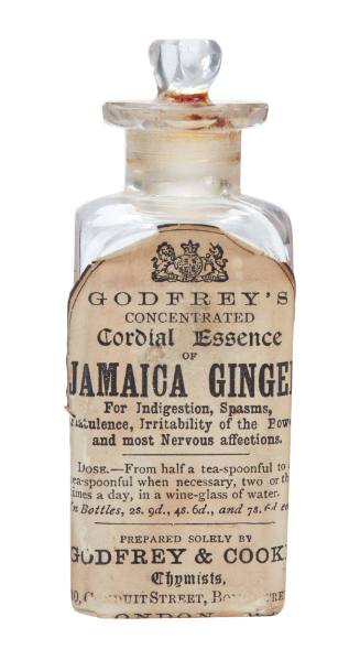 Medicine Bottle, Godfrey’s Concentrated Cordial Essence of Jamaica Ginger