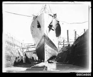 French warship BELLATRIX in Morts Dock in Balmain, Sydney
