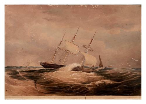 The OLIVER CROMWELL in a Gale