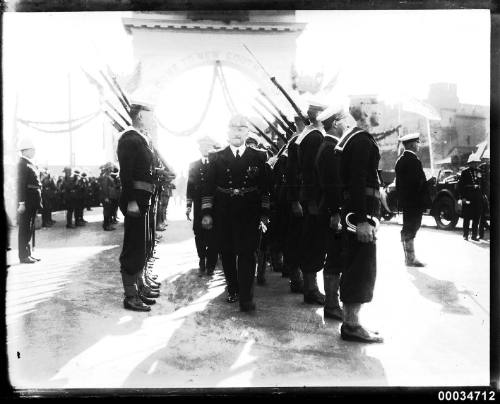 Admiral Samuel Shelburne Robison near Fort Macquarie in Sydney