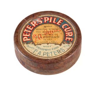 Tin of Peters' Pile Cure from the SAMUEL PLIMSOLL