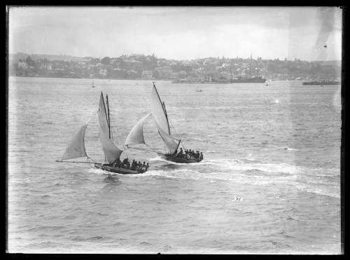 Possibly  20-22-foot skiffs near Garden Island, inscribed 37A