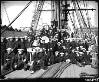 Sailors and officers on deck of  GENERAL BAQUEDANO