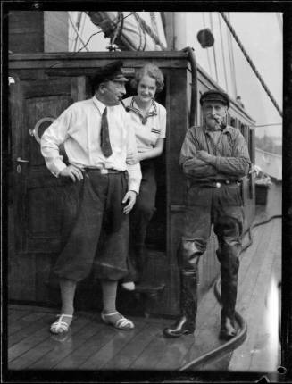 Count Felix Graf and Countess Ingeborg von Luckner with Karl Muller on board SEETEUFEL