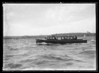 Motor launch on Sydney Harbour, inscribed 1302