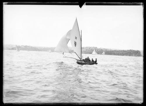 Possible 10-foot skiff on Sydney Harbour, inscribed 554