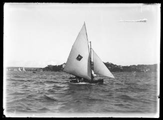 Possible 16-foot skiffs on Sydney Harbour, inscribed 727