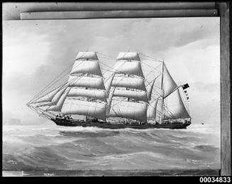 Painting of DUNLOE underway at sea