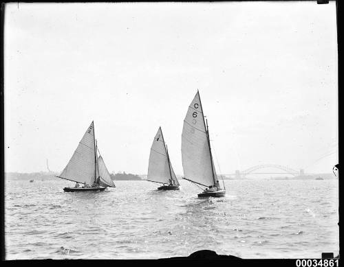 Restricted 21-foot class yachts in Sydney Harbour