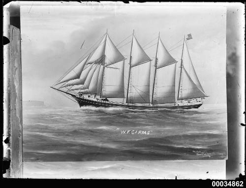 Barque W F CARMS at sea