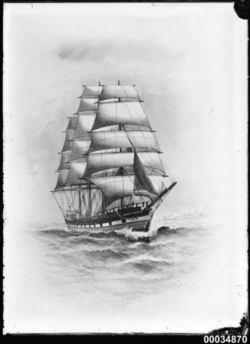 Barque WEST LOTHIAN at sea